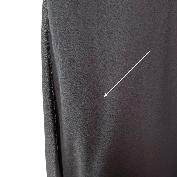 Jump Apparel Size 16 Black Y2K Cowl Neck Floral Beaded Asymmetrical Hem Dress - Picture 5 of 9